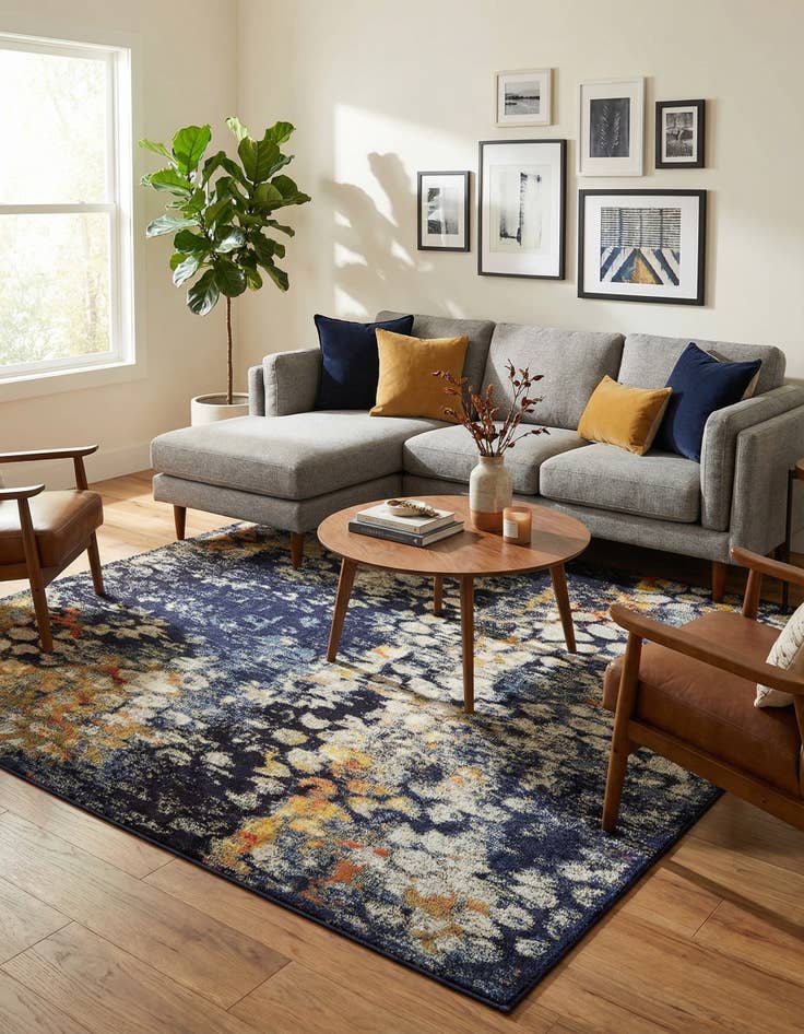 Detail image of 8' x 8'  Washable Arte Square Rug