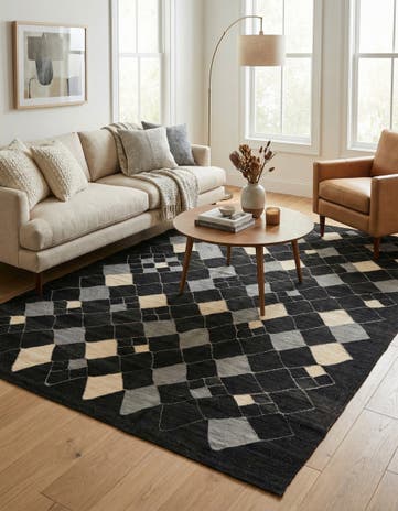 5' 8 x 7' 10 Hand Woven Kilim Modern Wool Rug