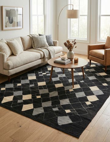 5' 8 x 7' 10 Hand Woven Kilim Modern Wool Rug