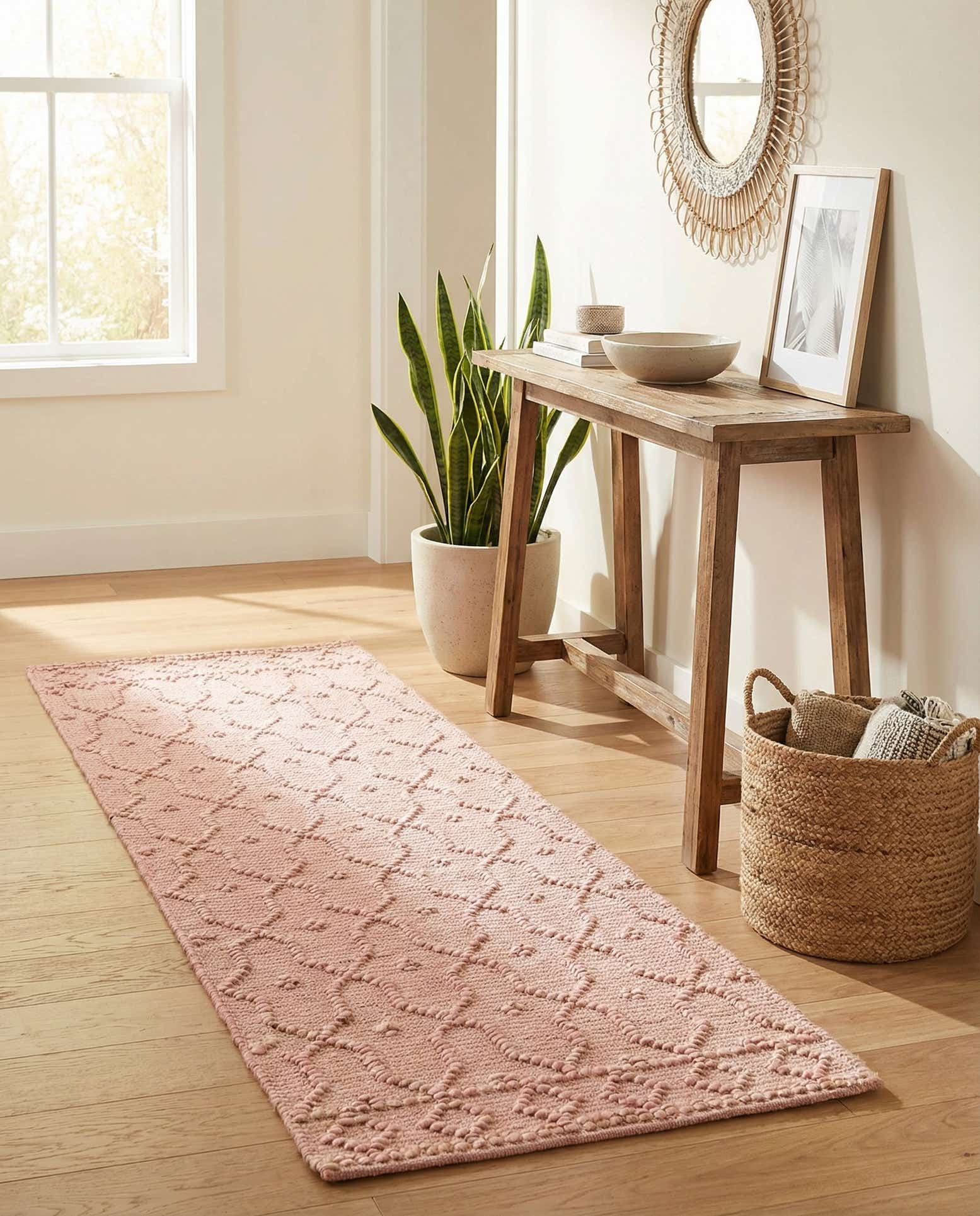 2' x 6' 1 Hand Woven Larsa Jute Runner Rug