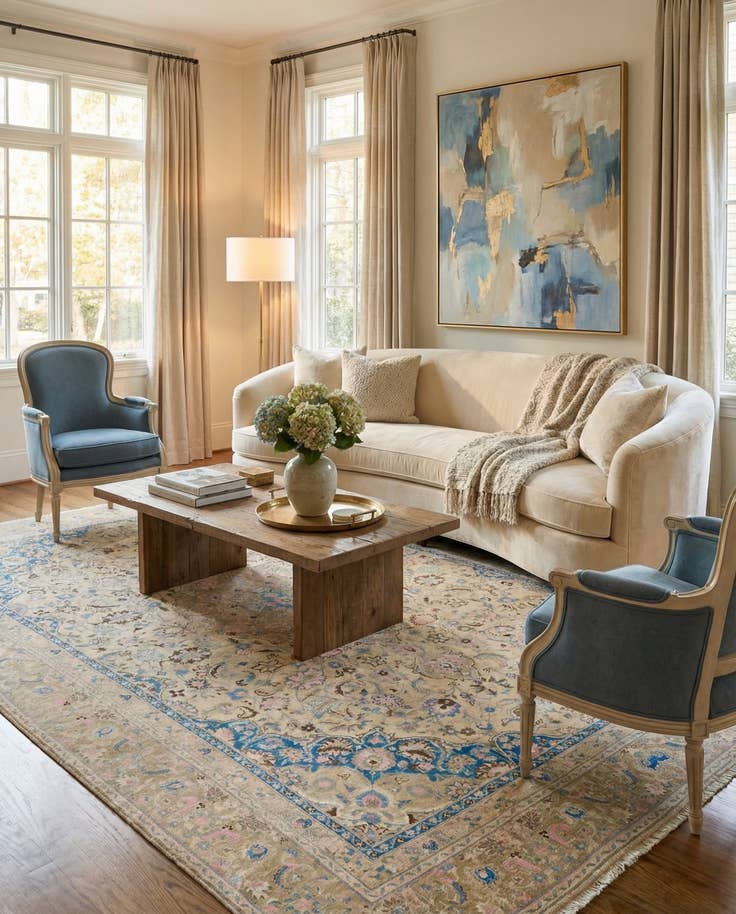 Detail image of 8' 9 x 11' 8 Hand Knotted Ultra Vintage Persian Wool Rug