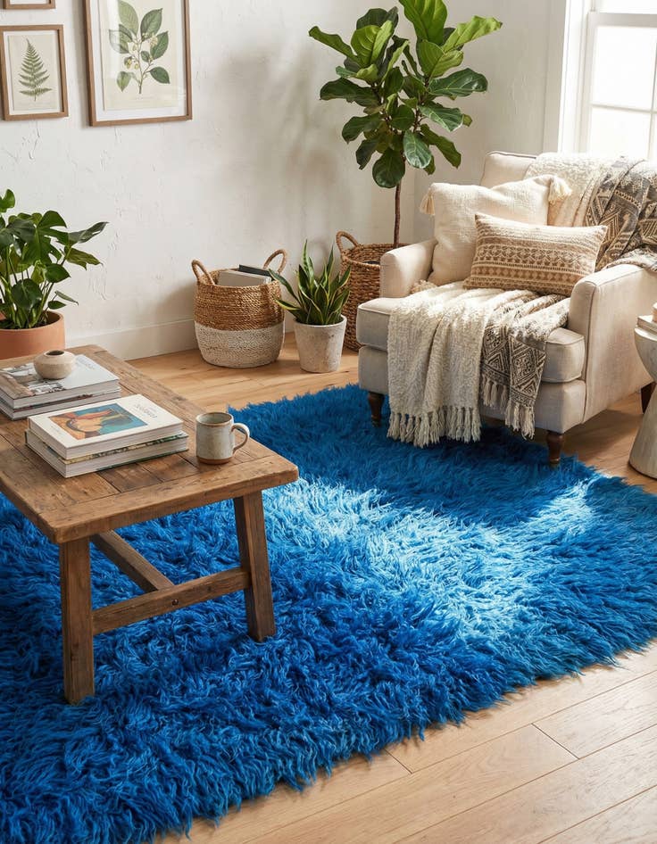 Detail image of  3' 4 x 4' 7  Hand Knotted Moroccan Wool Rug