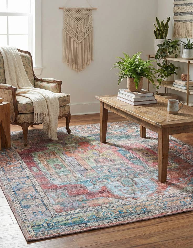 Detail image of 5' 3 x 5' 3  Washable Maahru Square Rug