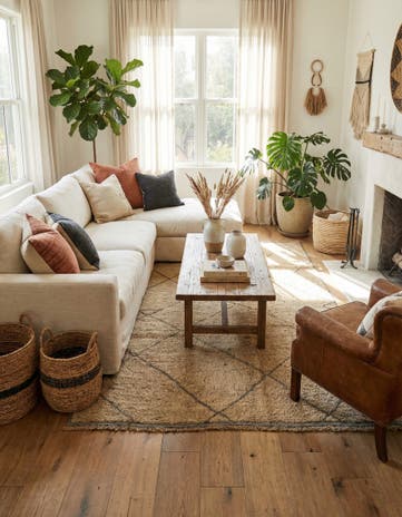 6' 2 x 9' 2 Hand Knotted Moroccan Wool Rug