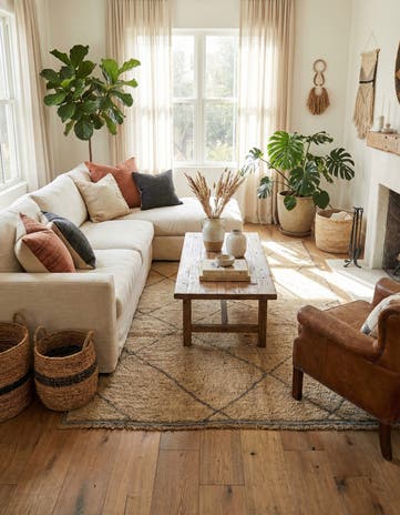 6' 2 x 9' 2 Hand Knotted Moroccan Wool Rug