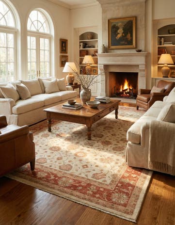 10' x 13' 9 Hand Knotted Peshawar Ziegler Rug