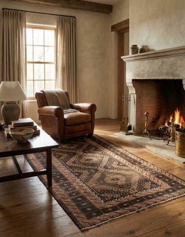 3' 4 x 6' 3 Hand Knotted Ultra Vintage Persian Wool Rug
