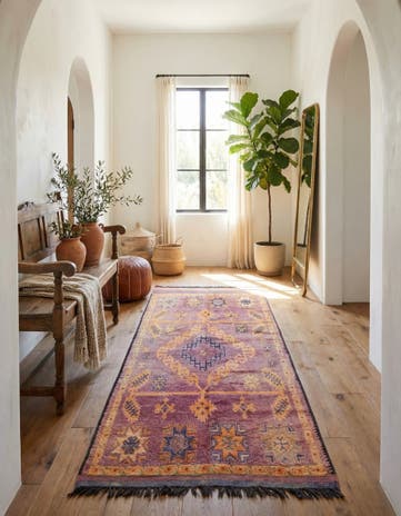 5' 10 x 11' 3 Hand Knotted Moroccan Wool Runner Rug