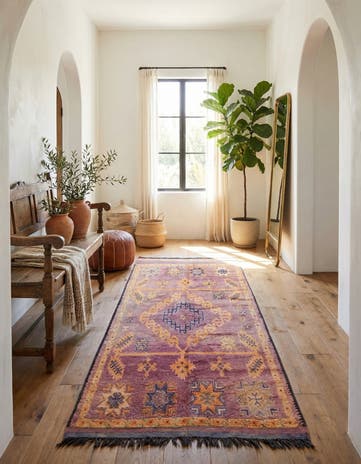 5' 10 x 11' 3 Hand Knotted Moroccan Wool Runner Rug