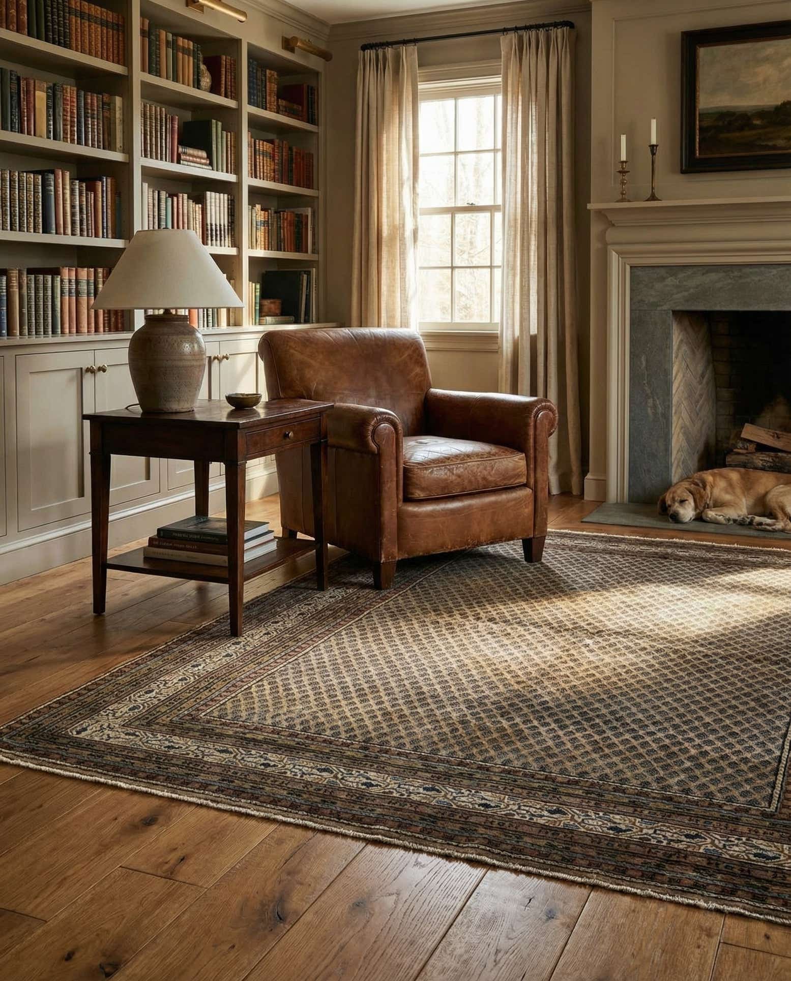 5' 9 x 7' 8 Hand Knotted Mir Wool Rug