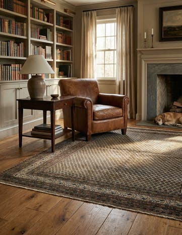 5' 9 x 7' 8 Hand Knotted Mir Wool Rug