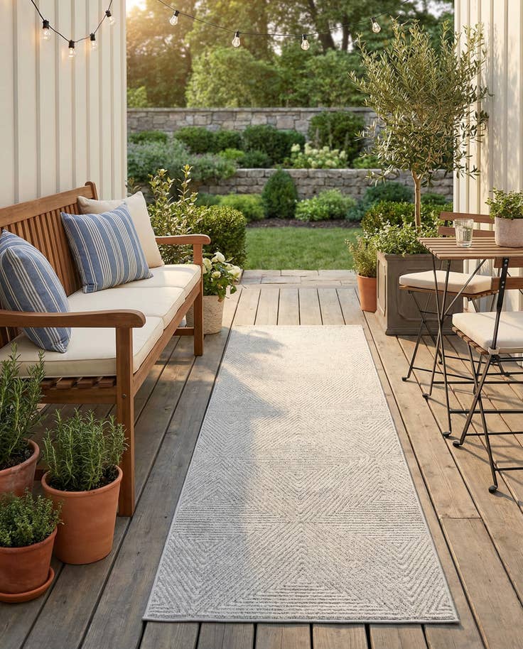 Detail image of 2' 7 x 12' Easy-Clean Sabrina Soto Indoor / Outdoor Runner Rug