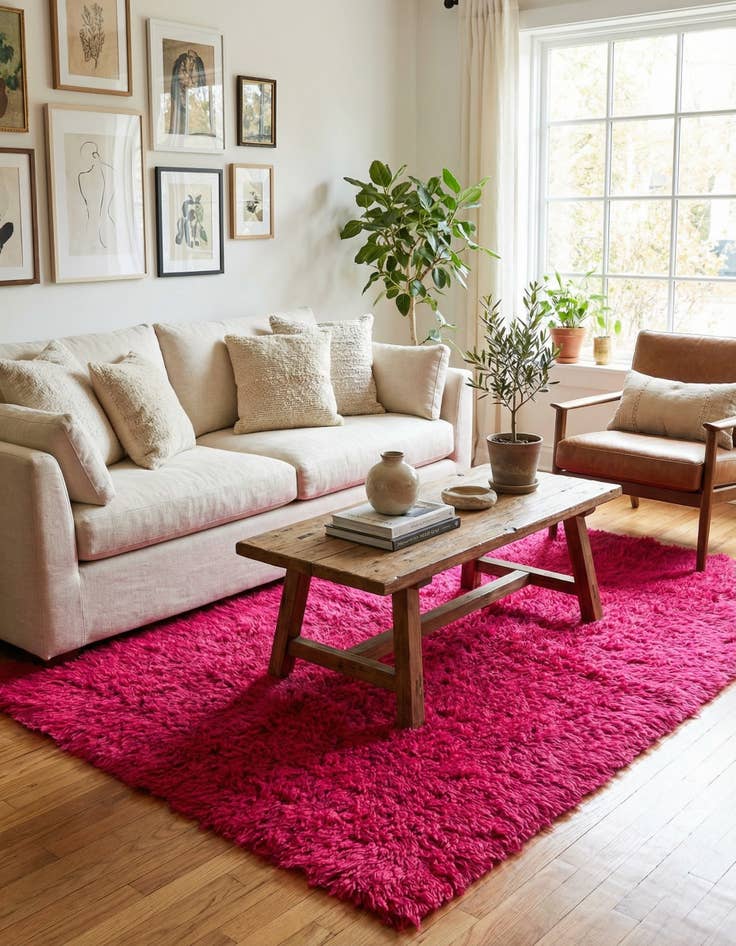 Detail image of 5' 2 x 7' 2  Hand Knotted Moroccan Wool Rug