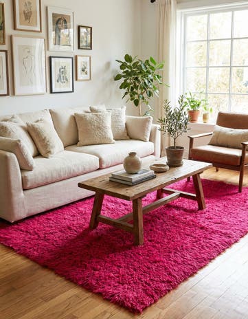5' 2 x 7' 2 Hand Knotted Moroccan Wool Rug