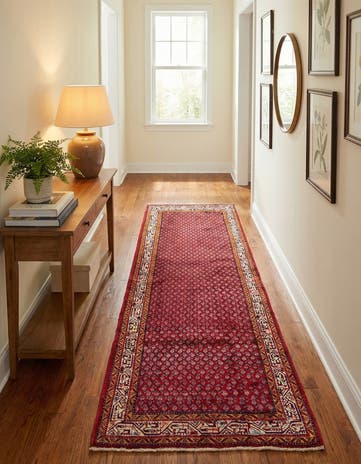 3' 10 x 9' 6 Hand Knotted Botemir Persian Wool Runner Rug
