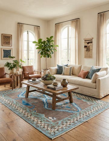 7' 10 x 10' 3 Hand Knotted Moroccan Wool Rug
