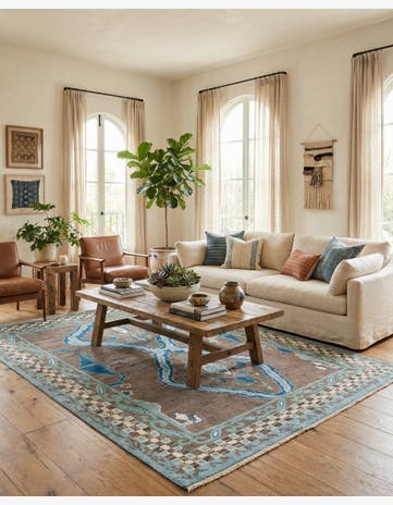 7' 10 x 10' 3 Hand Knotted Moroccan Wool Rug