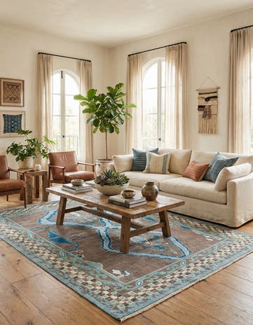 7' 10 x 10' 3 Hand Knotted Moroccan Wool Rug