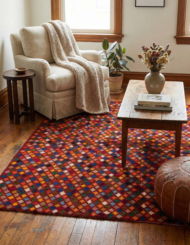 Detail image of 5' 2 x 6' 8  Hand Knotted Balouch Wool Rug