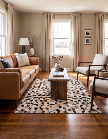 4' 1 x 5' 11 Cowhide - Patchwork Rug
