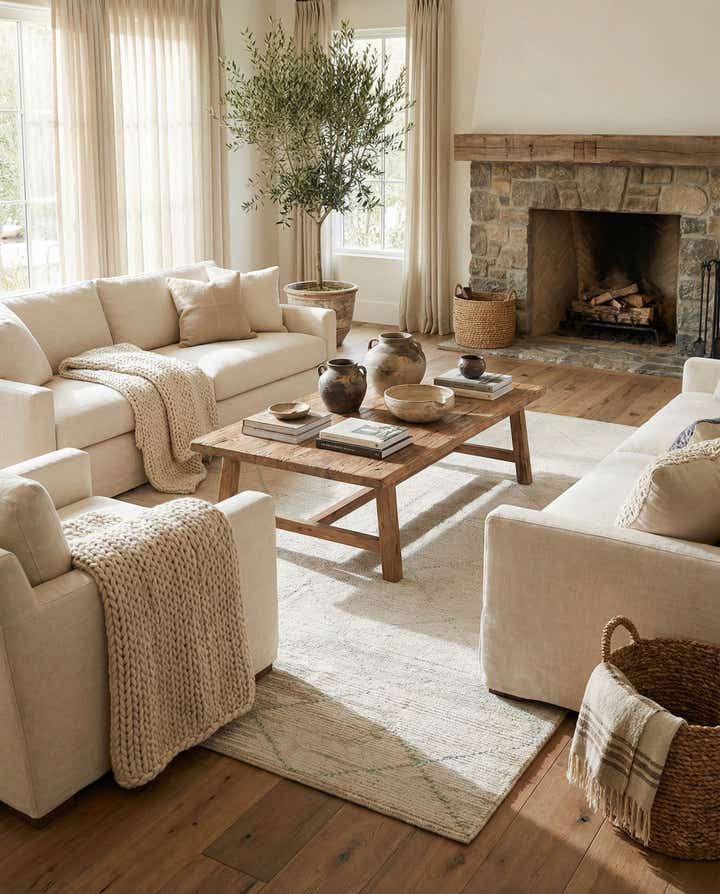 6' 6 x 8' 7 Hand Knotted Moroccan Wool Rug