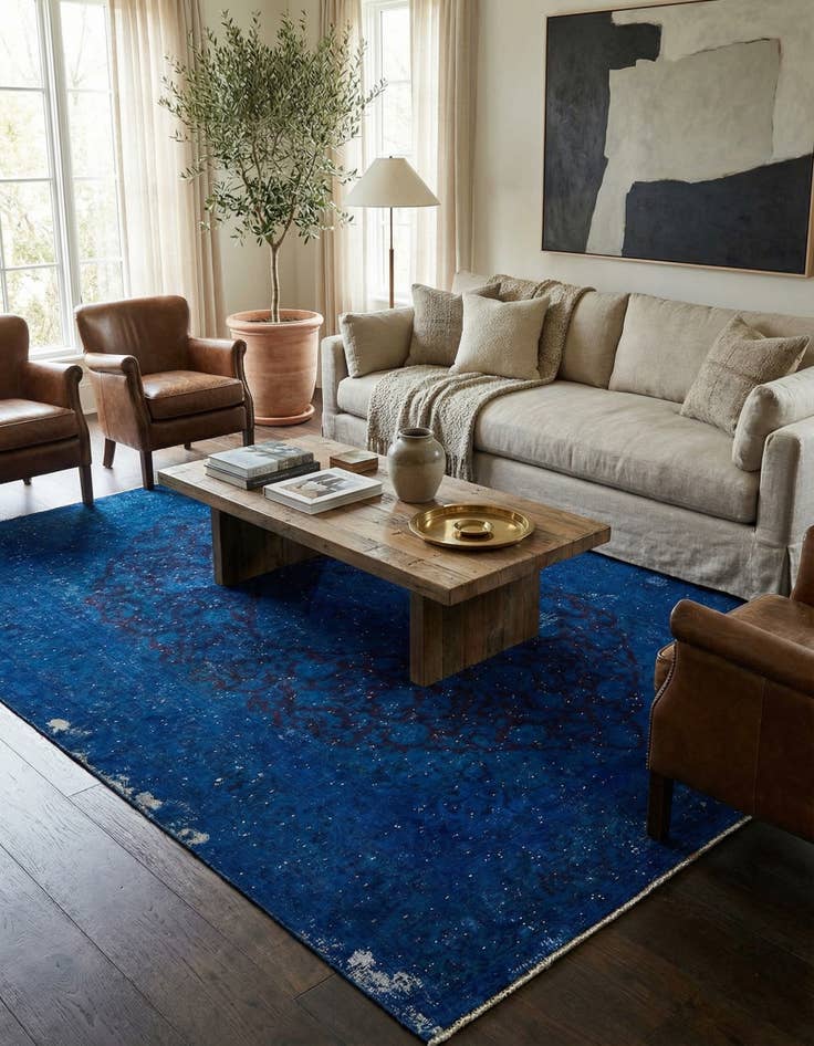 Detail image of 6' 10 x 9' 5  Hand Knotted Ultra Vintage Persian Wool Rug