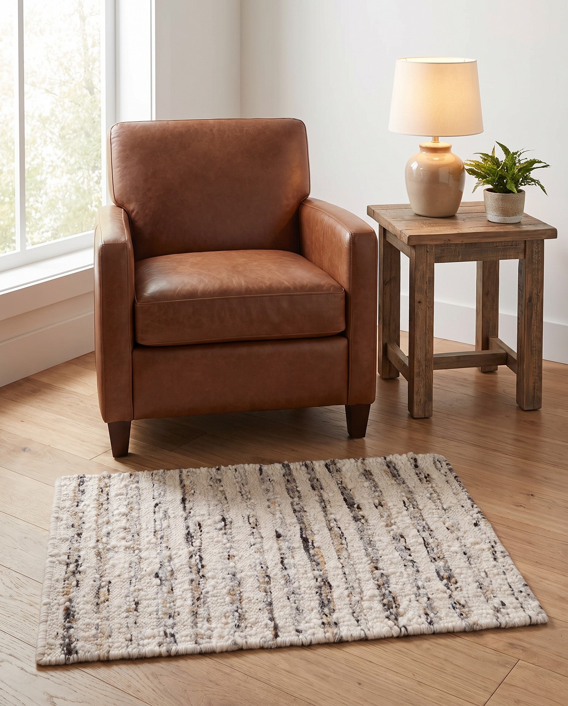 2' x 3' Hand Knotted Moroccan Wool Rug