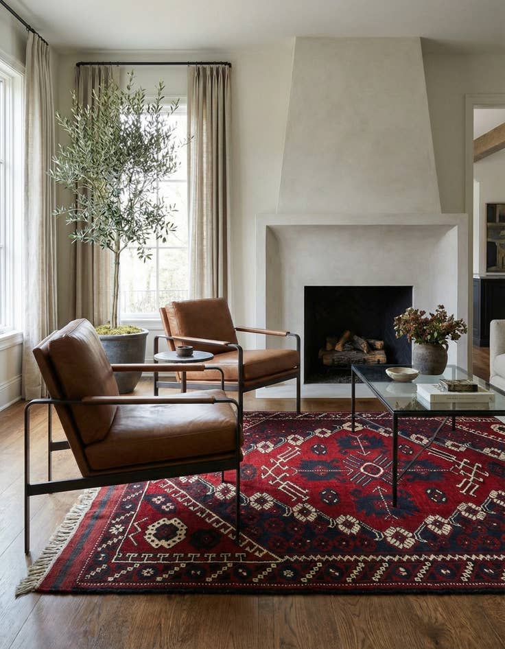 Detail image of 3' 6 x 5' 7  Hand Knotted Anatolian Wool Rug