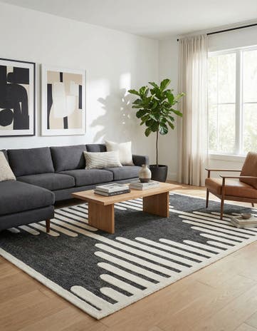 Gray Prismatic Rug