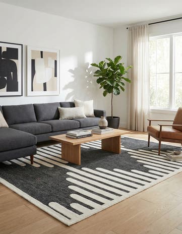 Gray Prismatic Rug