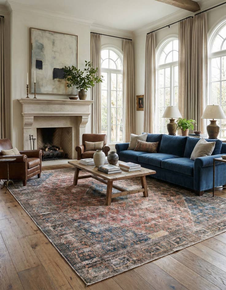 Detail image of  9' 1 x 12' 2  Hand Knotted Ultra Vintage Persian Wool Rug