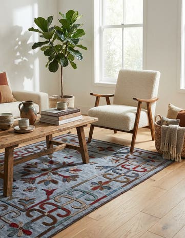 4' x 5' 5 Hand Woven Kilim Modern Wool Rug