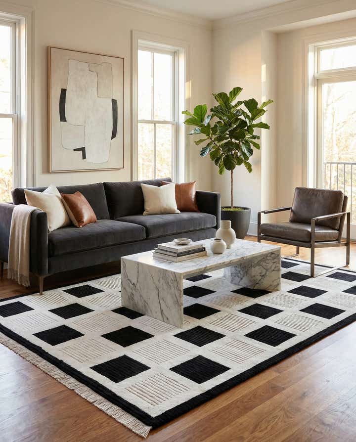 6' 7 x 9' 10 Hand Knotted Darya Wool Rug