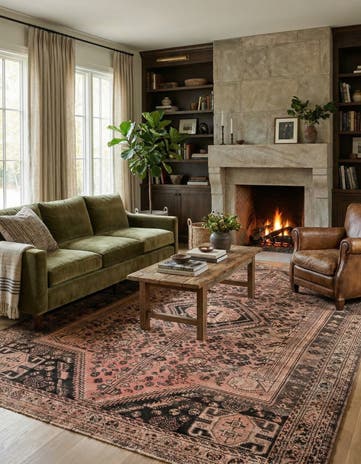 5' 7 x 8' 4 Hand Knotted Ultra Vintage Persian Wool Rug