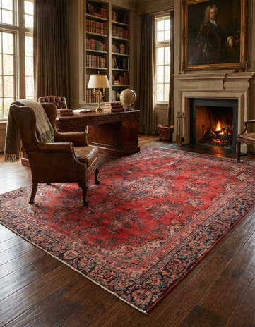 7' 1 x 10' 5 Hand Knotted Ultra Vintage Persian Wool Rug