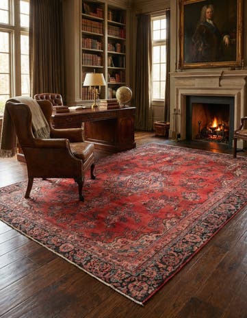 7' 1 x 10' 5 Hand Knotted Ultra Vintage Persian Wool Rug