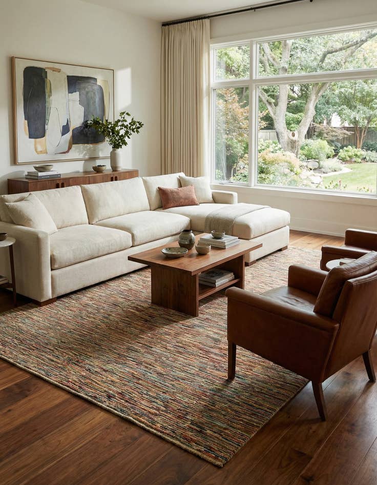 Detail image of 6' 7 x 9' 5  Hand Knotted Modern Ziegler Wool Rug