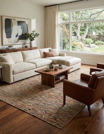 6' 7 x 9' 5 Hand Knotted Modern Ziegler Wool Rug