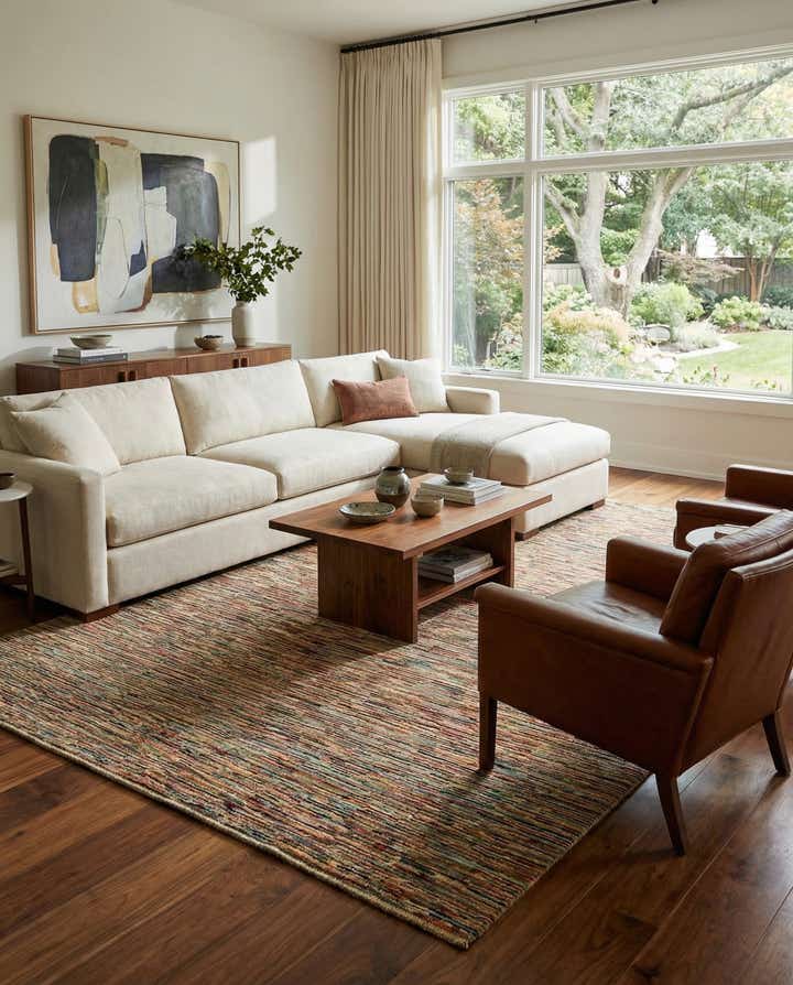 6' 7 x 9' 5 Hand Knotted Modern Ziegler Wool Rug