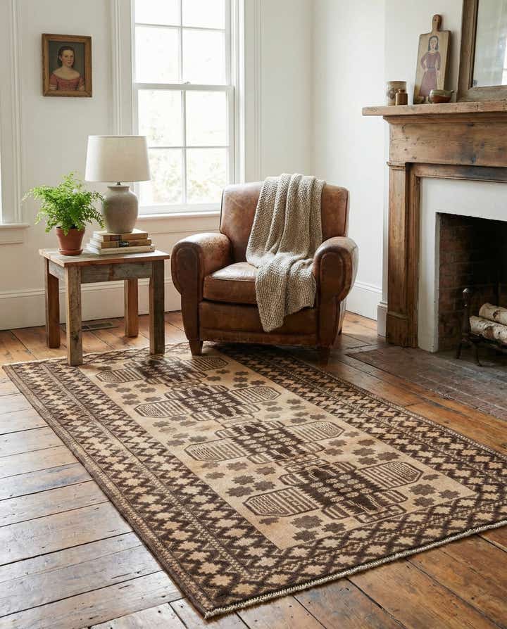 3' 5 x 6' 3 Hand Knotted Ultra Vintage Persian Wool Rug