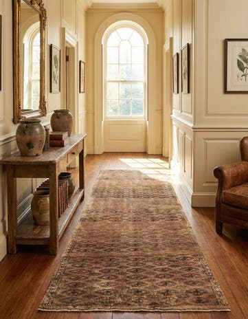 3' 3 x 8' 2 Hand Knotted Ultra Vintage Persian Wool Runner Rug