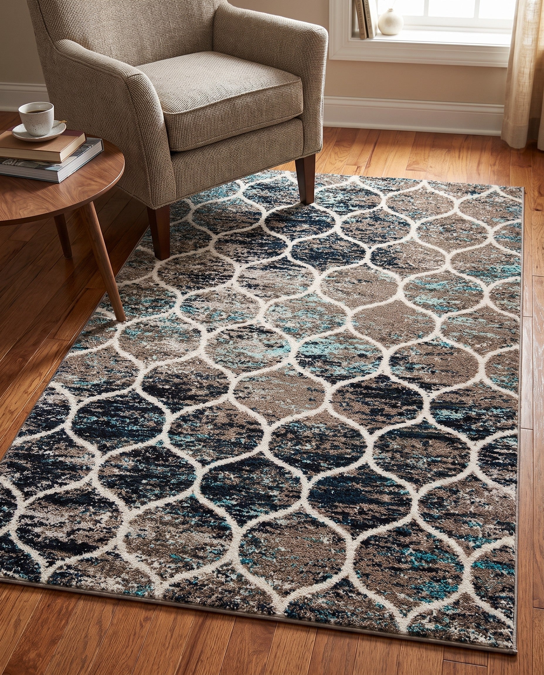 4' x 6' Lattice Frieze Rug