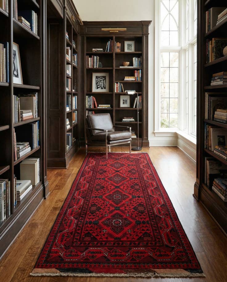 Detail image of 2' 7 x 6' 4 Hand Knotted Khal Mohammadi Wool Runner Rug