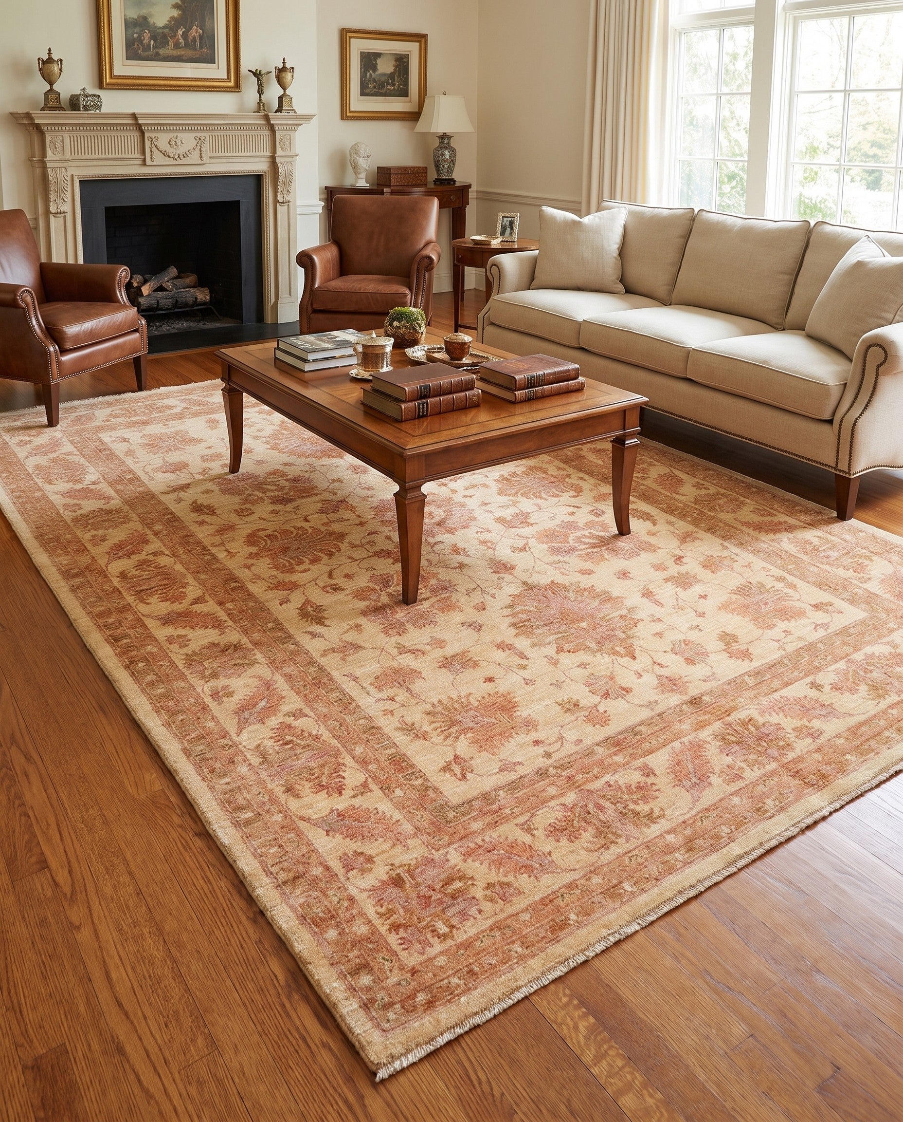 5' 7 x 7' 10 Hand Knotted Ziegler Rug