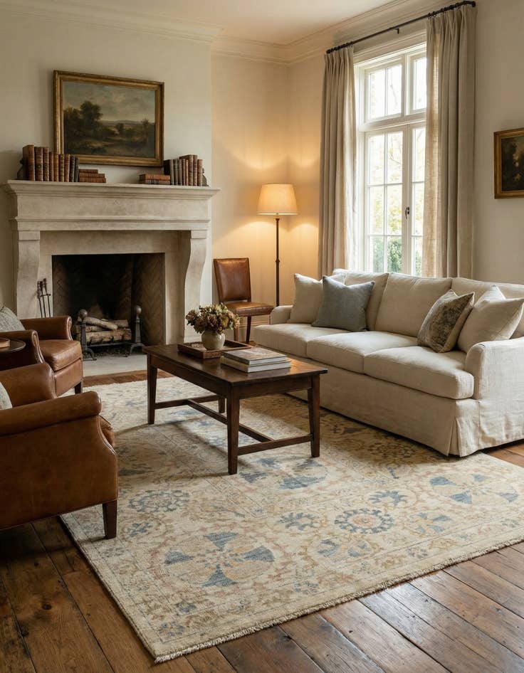 Detail image of  6' x 8' 8  Hand Knotted Peshawar Ziegler Oriental Rug