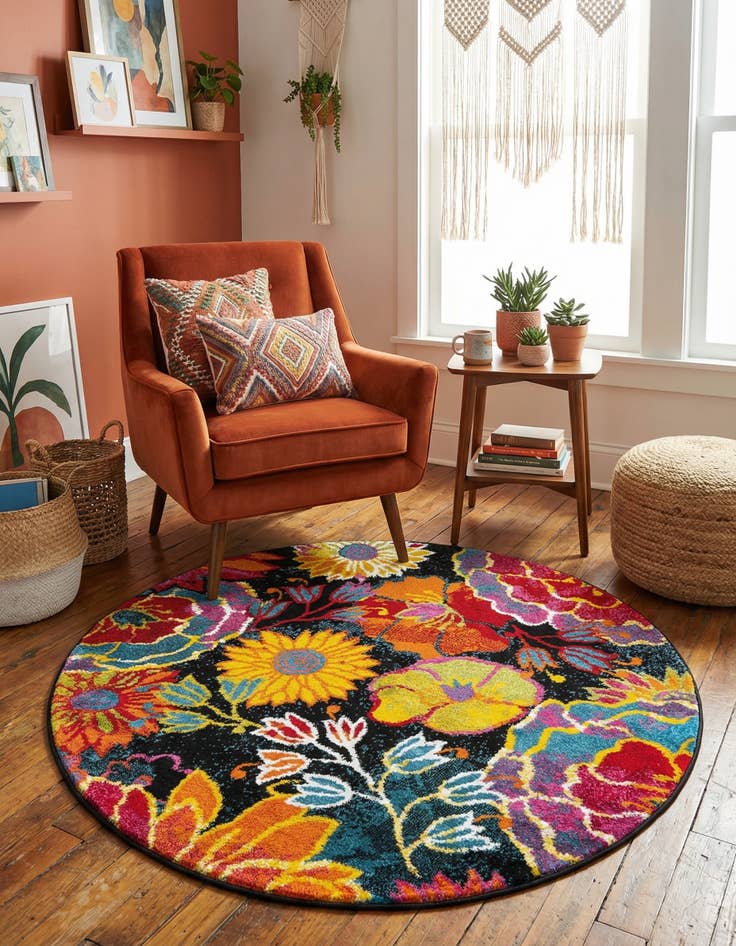 Detail image of 4' x 4' Florence Round Rug