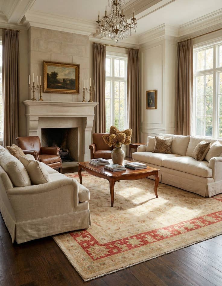 Detail image of 9' 8 x 9' 11 Kaizar Wool Square Rug