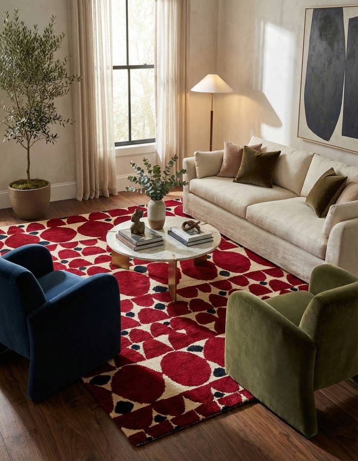 Detail image of 5' 3 x 8' 1 Hand Knotted Darya Wool Rug