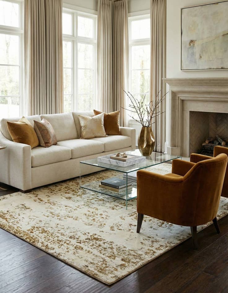 Detail image of 7' 4 x 11'  Hand Knotted Ultra Vintage Persian Wool Rug