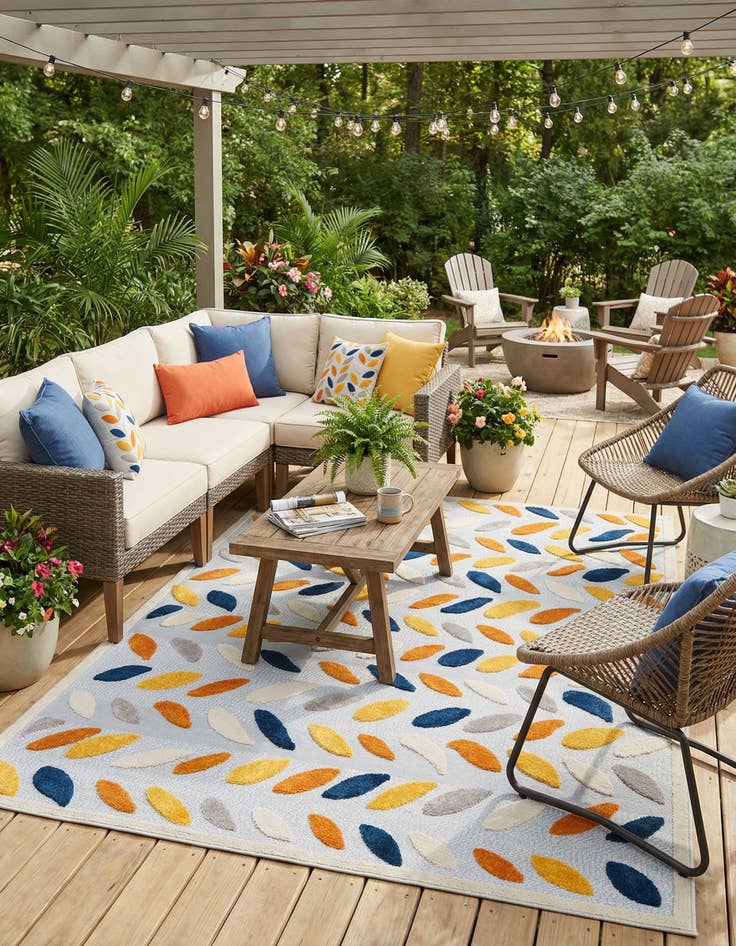 Detail image of 7' x 10'  Washable Aruba Indoor / Outdoor Rug